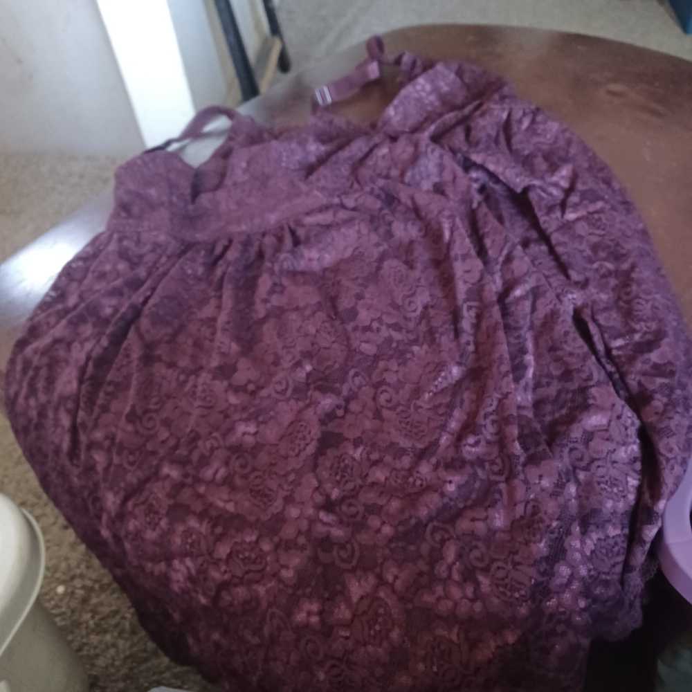 Torrid Plum Lace A-Line Dress